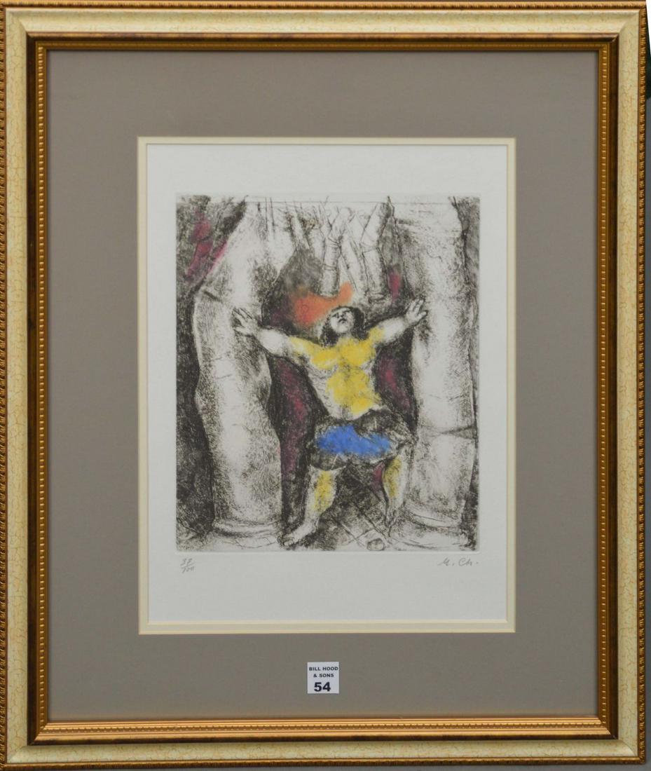 Marc Chagall FRENCH / RUSSIAN Samson colored Etching (1 of 8)