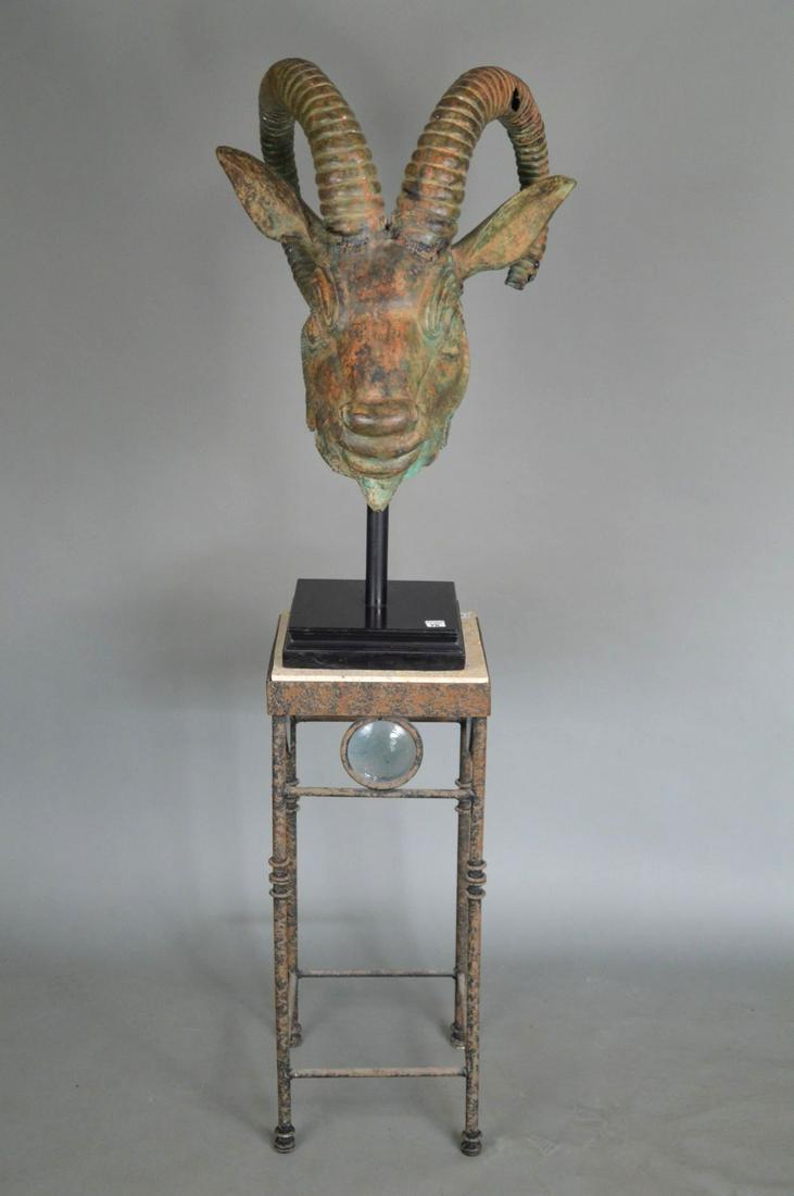 Bronze Ram's Head (31"h x 22"w) Sold With Pedestal (1 of 7)