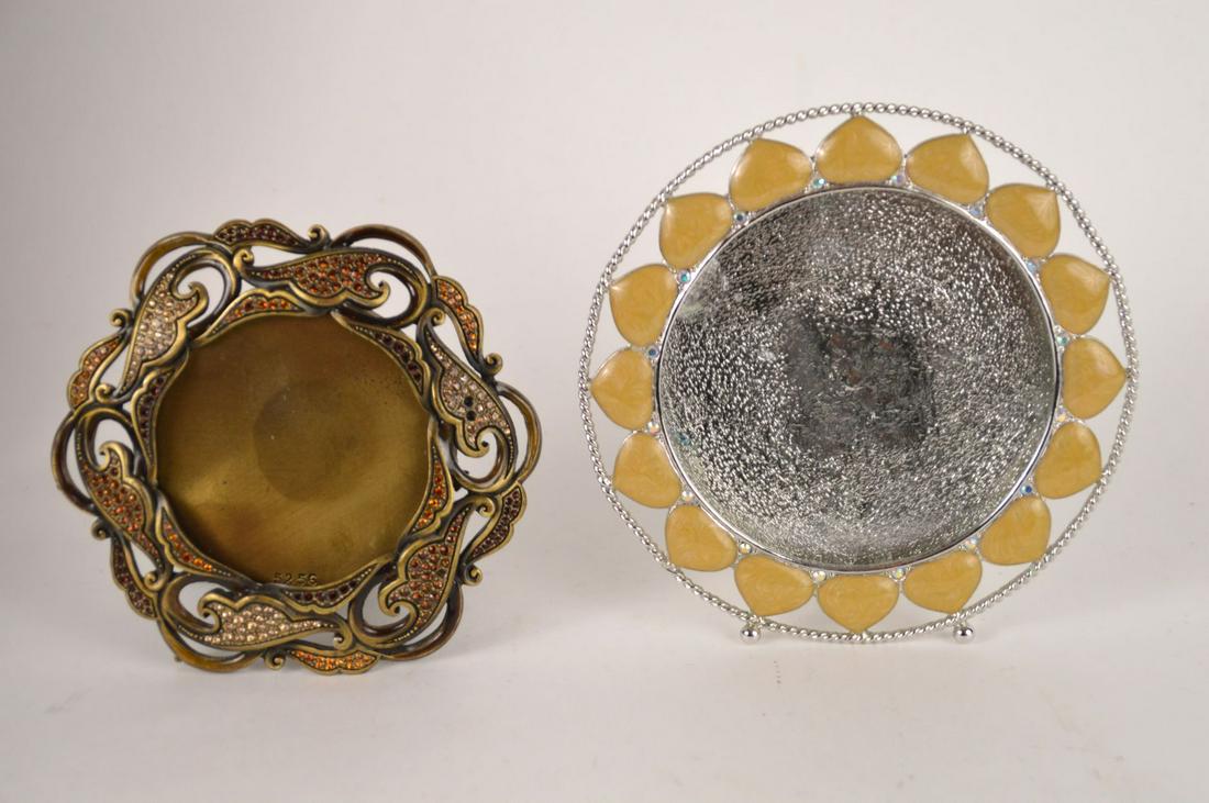 Two Round Jay Strongwater Picture Frames, enamel & (1 of 7)