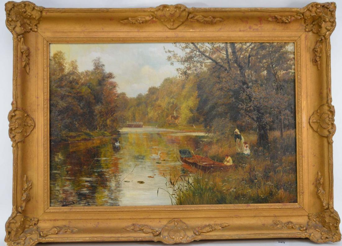 Theodore Hines (Flemish/UK 1876-1889) oil on canvas, (1 of 6)