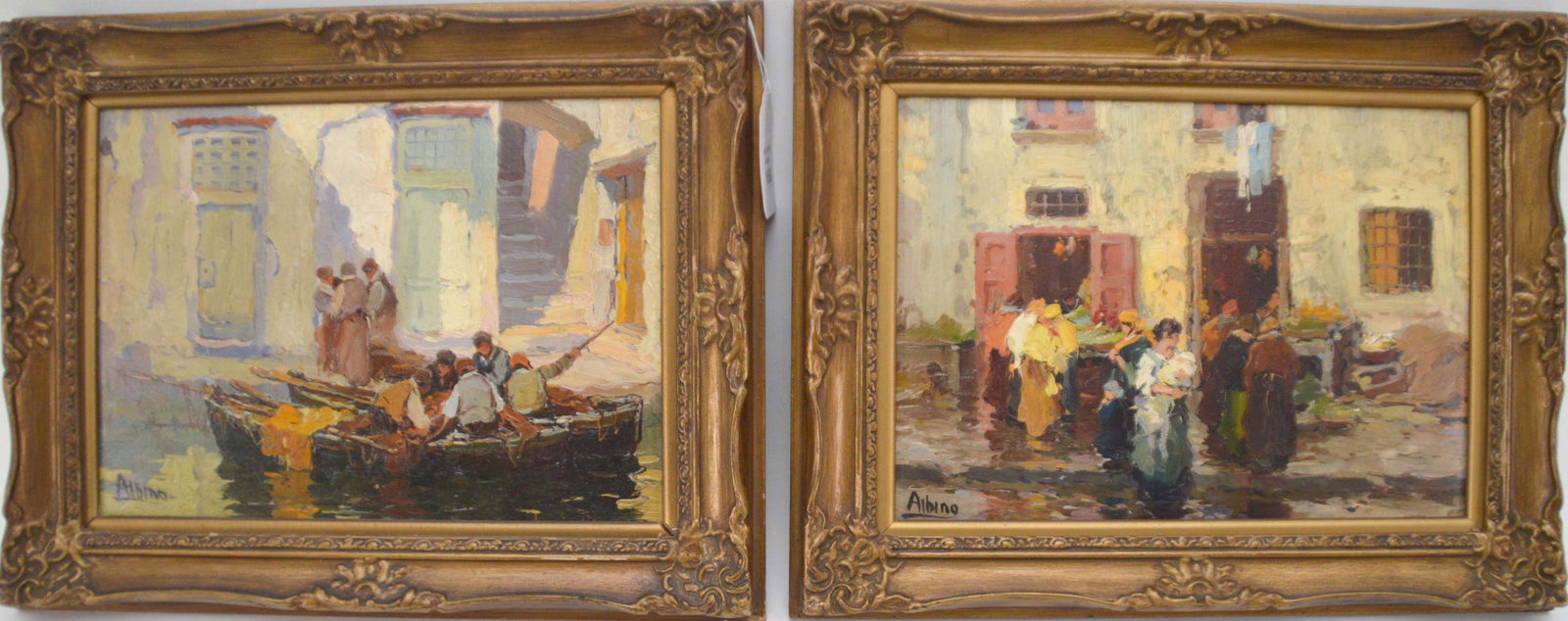 Albino Galvano (ITALIAN, 1907–1991) 2 oils on panels, (1 of 7)