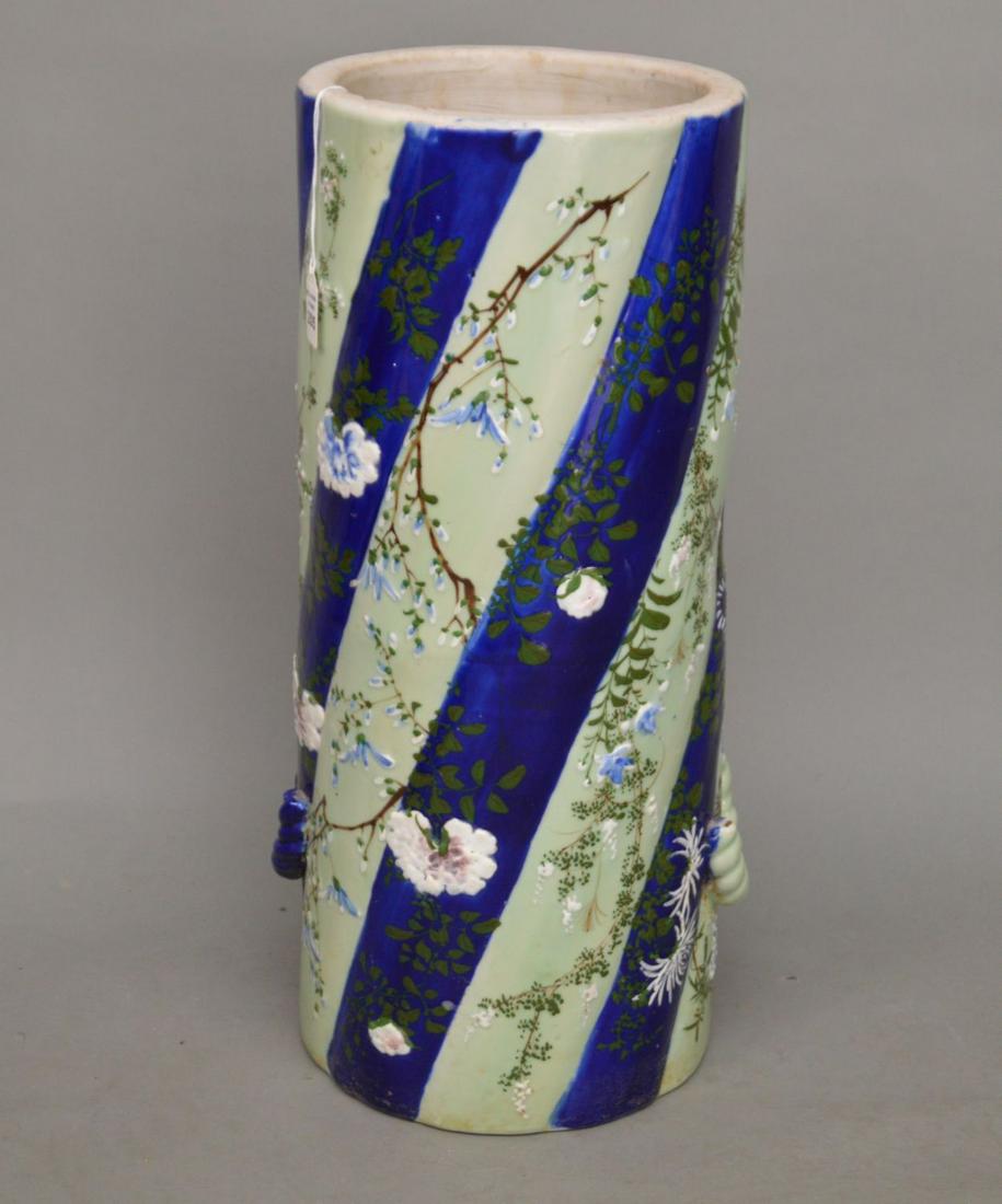 ANTIQUE CHINESE CELADON & COBALT PORCELAIN UMBRELLA (1 of 5)