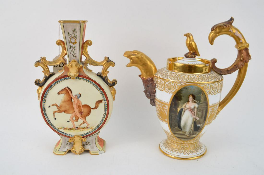 TWO PIECES OF GERMAN PORCELAIN - Includes: (1) A (1 of 12)
