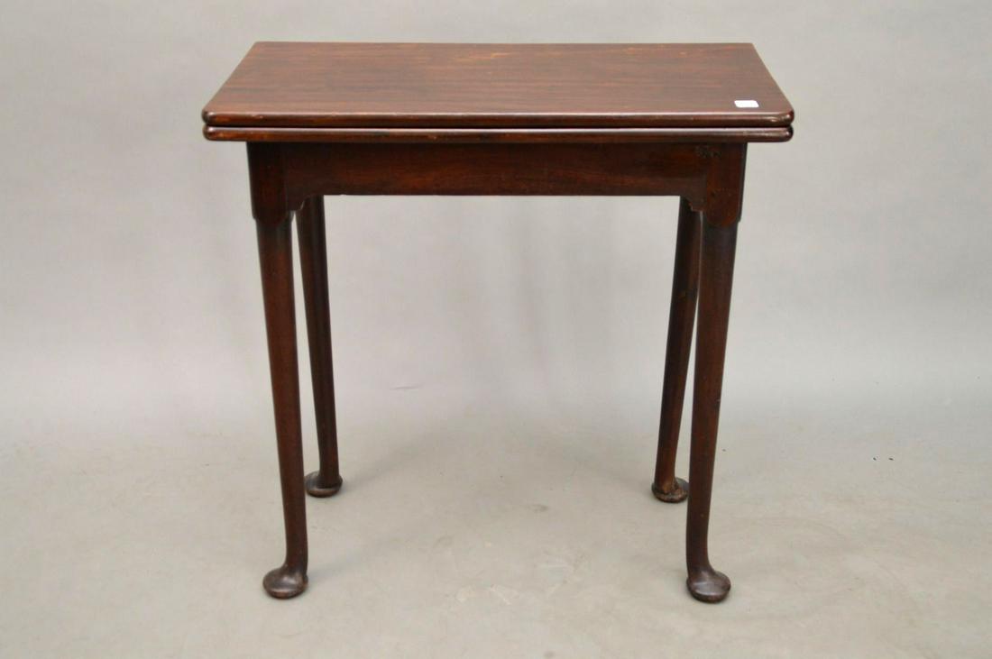 18th Century Georgian Game Table with 1 Swing Leg, 29"h (1 of 6)