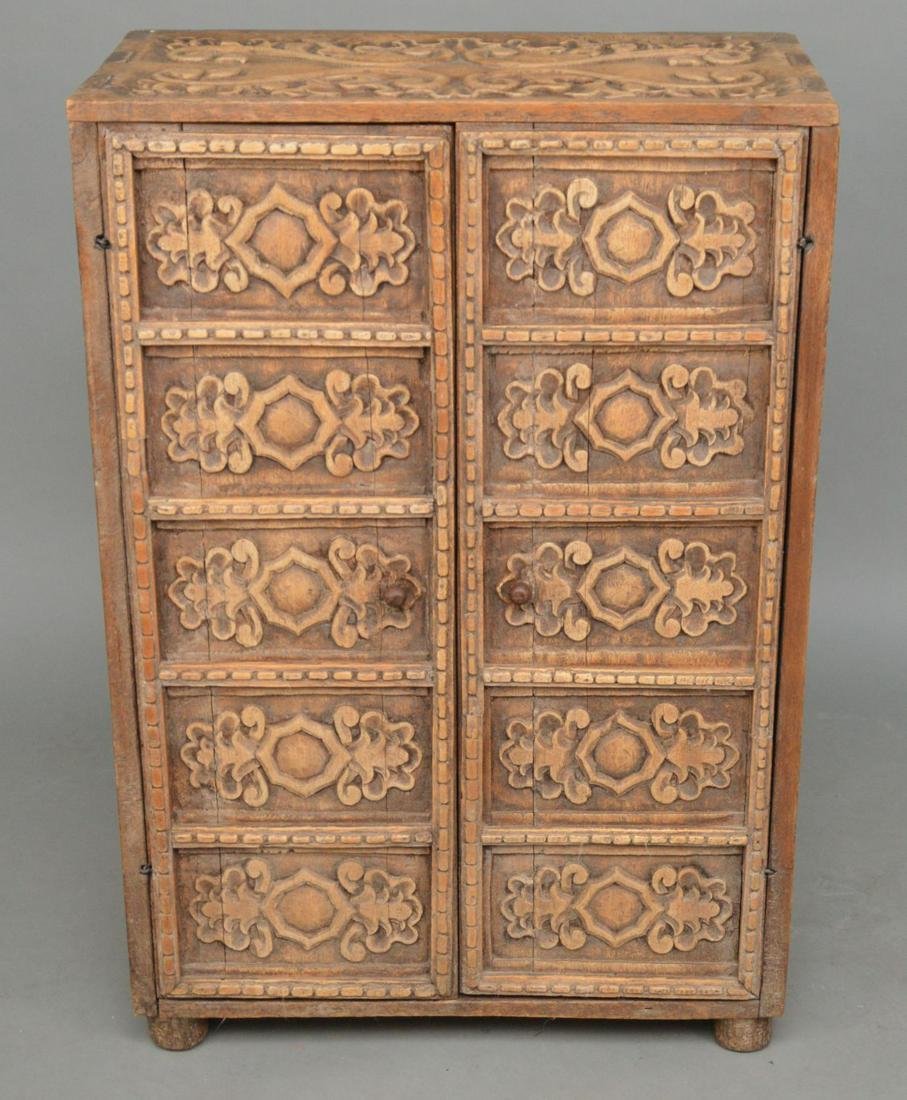 Indonesian Carved Cabinet, Case With Chunky Dovetail, (1 of 10)