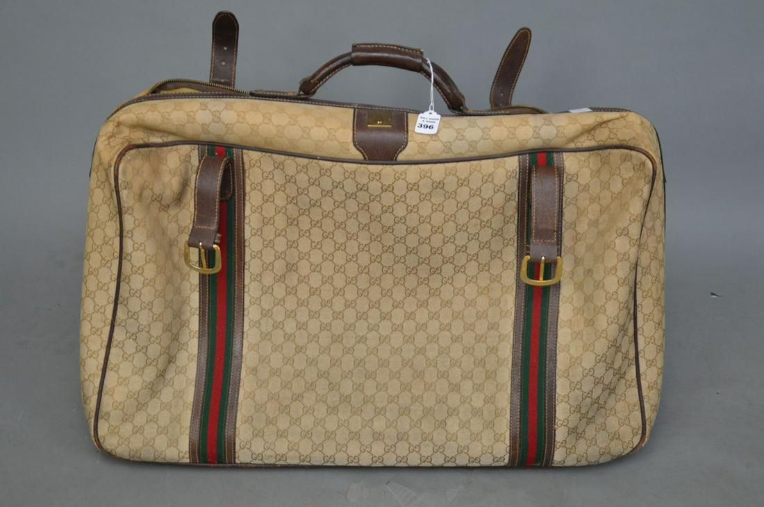 Vintage Gucci Soft Sided Suitcase, 19"h x 31" x 7" (1 of 5)