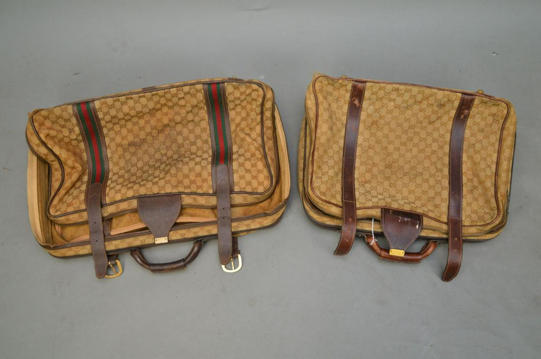 2 Vintage Gucci Soft Sided Suitcases (Very As IS, ready (1 of 6)