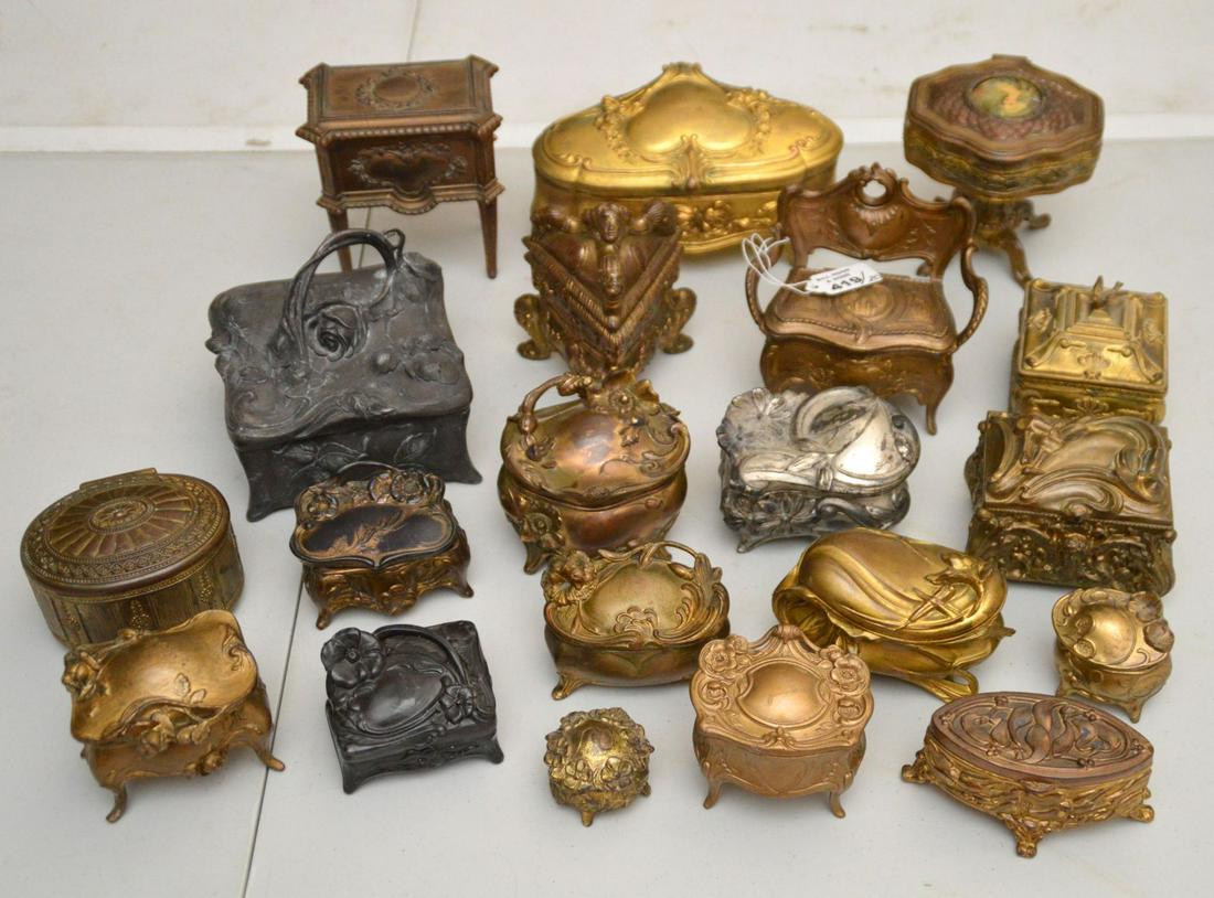 Collection Of 20 Assorted Mixed Metal Jewelry Caskets, (1 of 10)