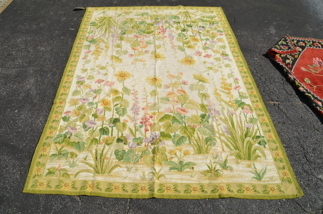 French Aubusson needle point Style Carpet 5' x 8' 6": French Aubusson needle point Style Carpet 5' x 8' 6"