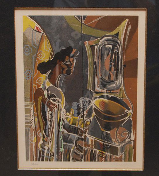 Georges Braque (FRENCH, 1882-1963) Original Lithogr: Georges Braque (FRENCH, 1882-1963) Original Lithograph, Abstract, pencil signed & numbered 50/250, sight 14" x 11"