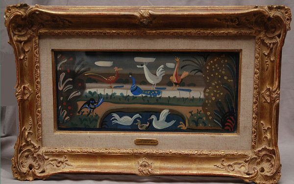André Derain (FRENCH, 1880-1954) Watercolor on pape: André Derain (FRENCH, 1880-1954) Watercolor on paper, "Oiseaux" 7" x 16"