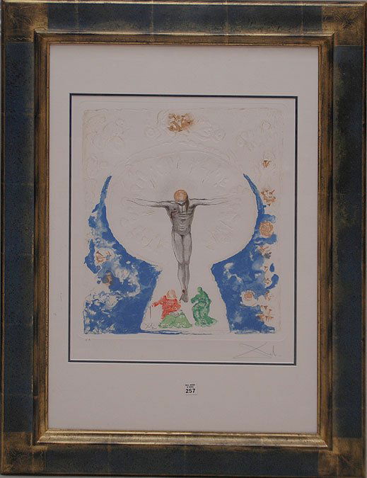 Salvador Dalí (SPANISH, 1904-1989) colored Lithogr: Salvador Dalí (SPANISH, 1904-1989) colored Lithograph, E.A. & pencil signed 18" x 23" sight