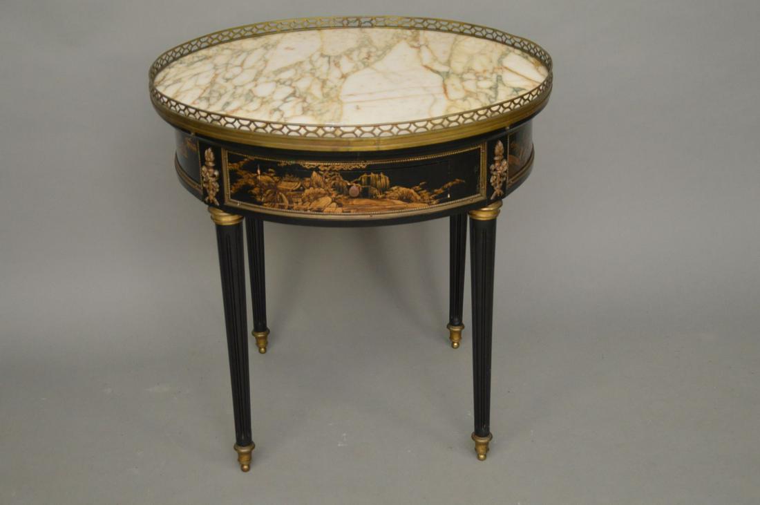 Chinoiserie Decorated Round Side Table With Reticulated (1 of 4)