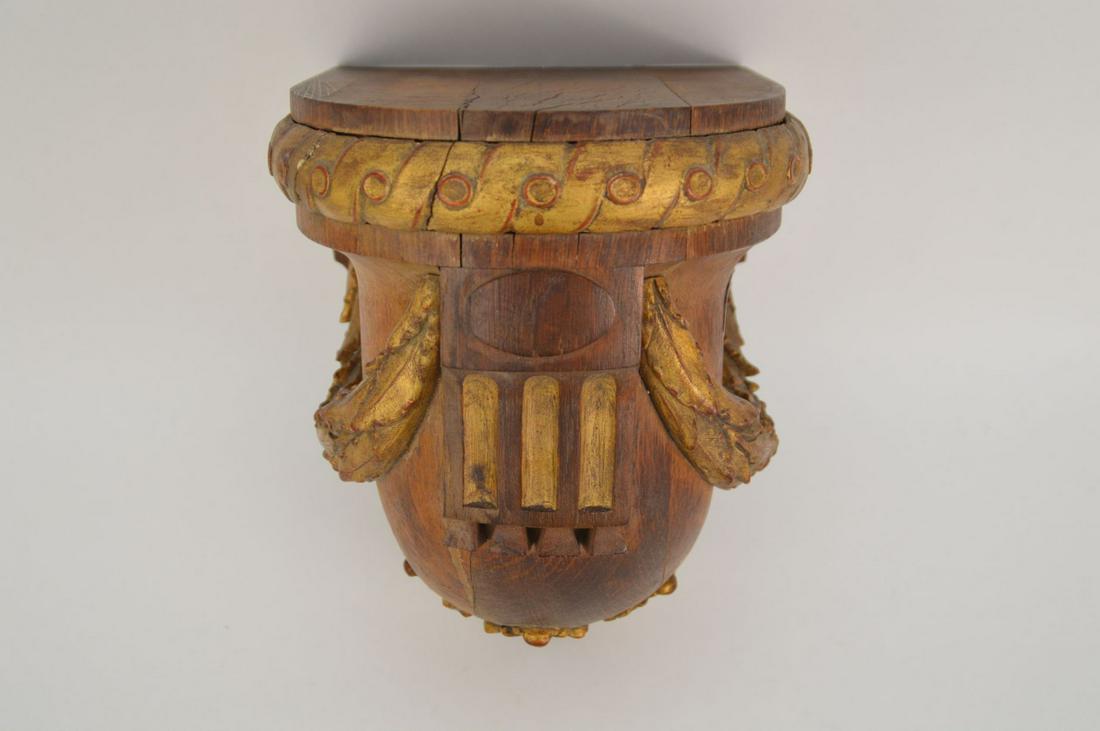 Carved Wood Wall Shelf/Bracket with Gilded Acanthus (1 of 9)