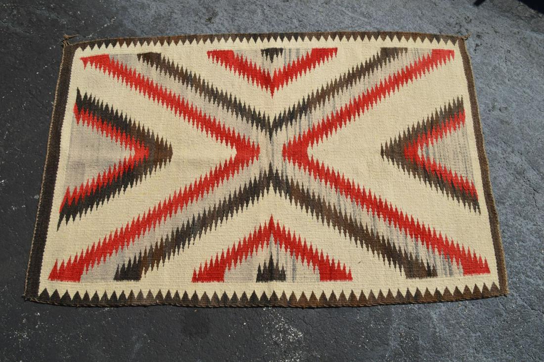 Navajo Blanket/Rug with Storm Variant Patterns. Circa (1 of 3)
