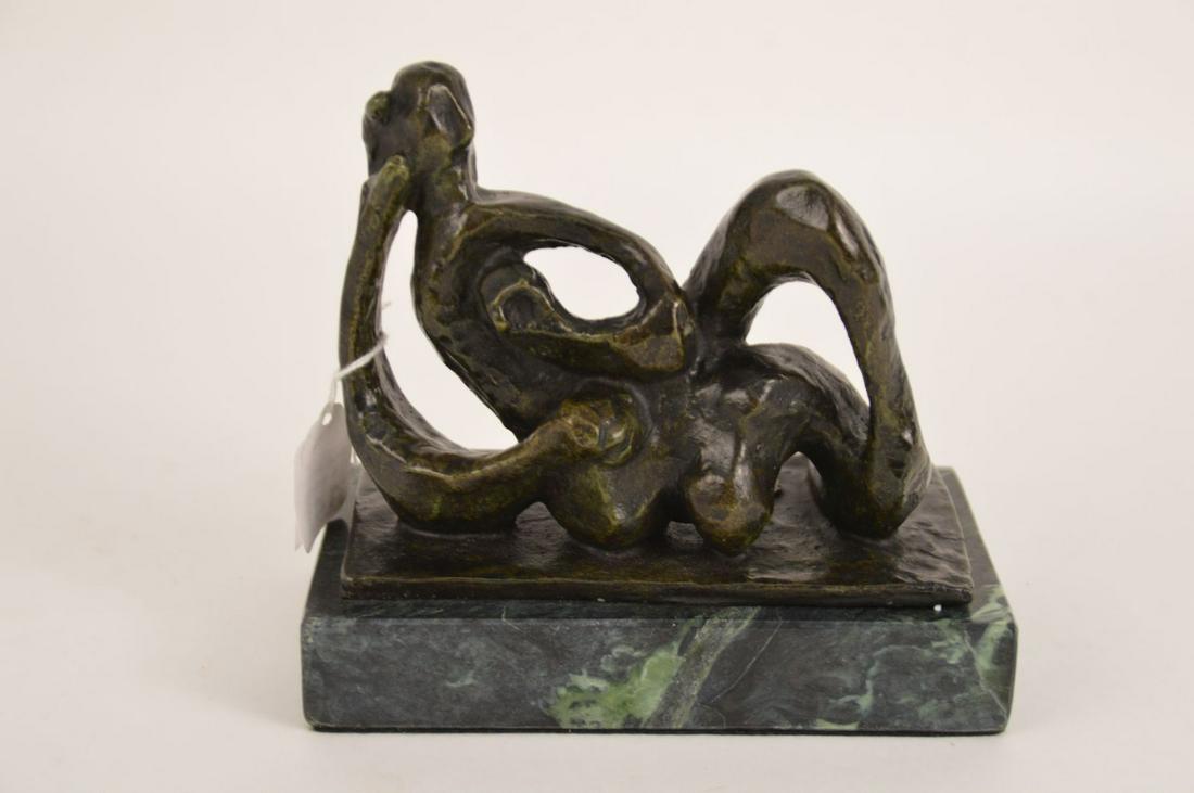 JACQUES LIPCHITZ ETUDE POUR HAGAR BRONZE - 1948Abstract: JACQUES LIPCHITZ ETUDE POUR HAGAR BRONZE - 1948Abstract bronze figure of torso by Jacques Lipchitz (FRENCH, 1891-1973). Titled 'Etude Pour Hagar'. Mounted on marble base. Signed Lipchitz with thumb pr