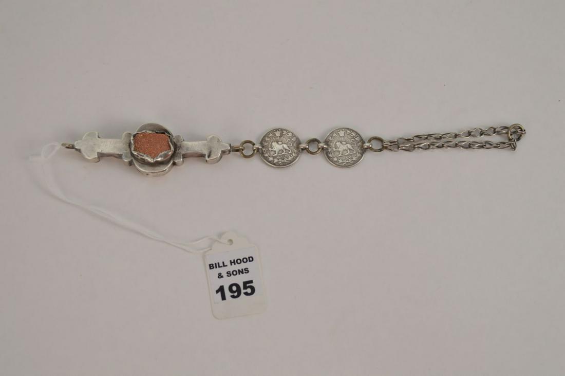 ANTIQUE PERSIAN OTTOMAN EMPIRE COIN & SILVER AMULET (1 of 6)