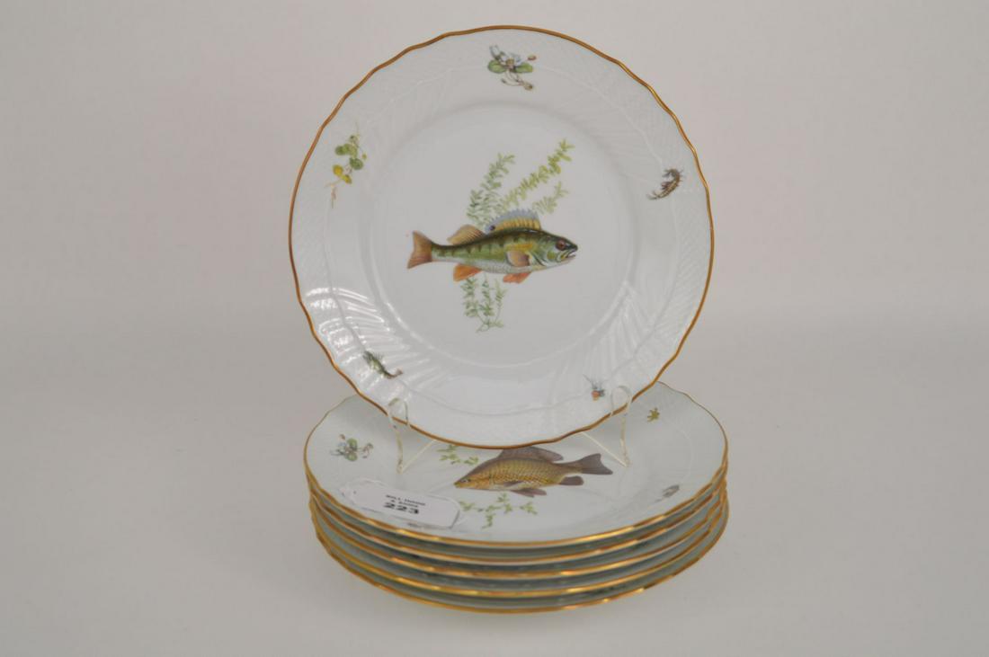 6 Ginori "Fish" Dinner Plates, 10"dia (1 of 7)