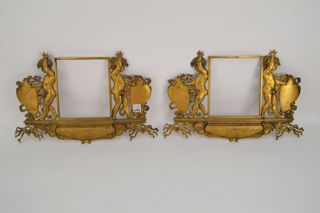 Antique Pair of French Bronze Accoutrements 11 x 19 in. (1 of 9)