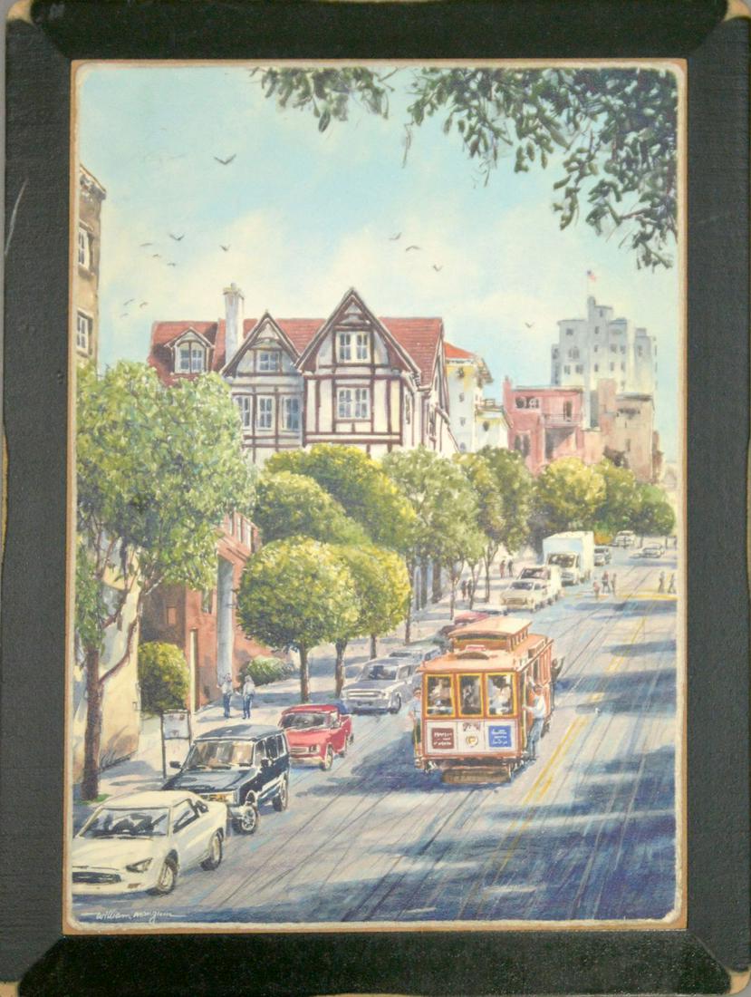 William Mangum (b. 1953 American). Busy city scape of (1 of 6)