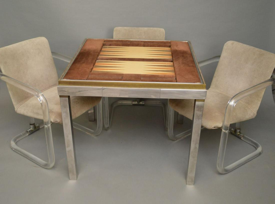 Willy Rizzo signed Italian flip top game table in (1 of 16)