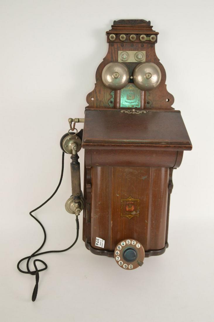 Wall Mounted Antique Telephone, Jydsk-Telefone (1 of 8)