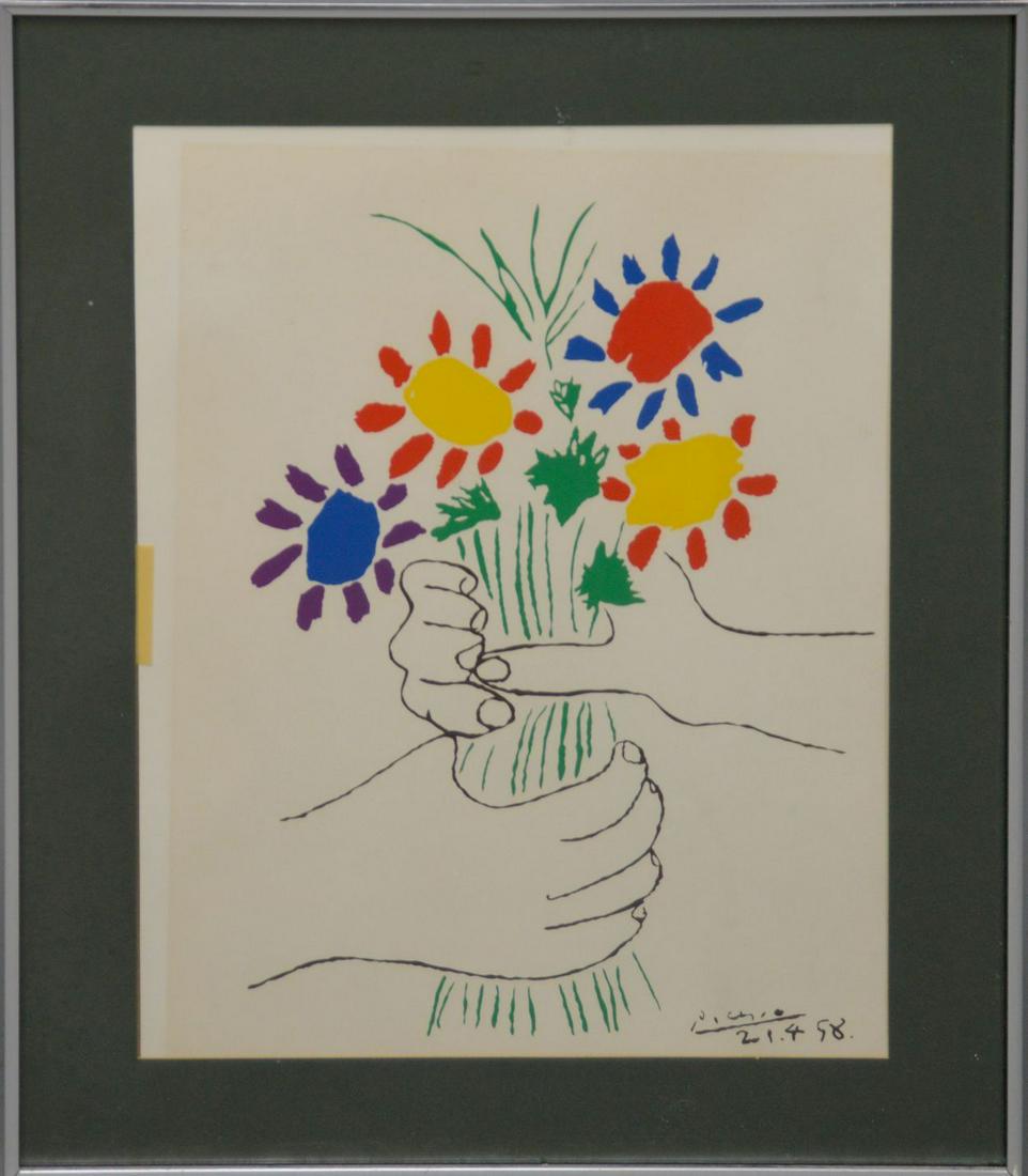 Pablo Picasso Bouquet of Peace 1958. Lithograph for the (1 of 5)
