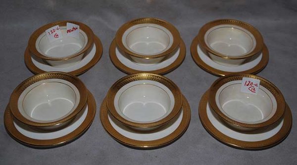 6 Minton ramekins (6 bowls, 6 underplates) 5"L x : 6 Minton ramekins (6 bowls, 6 underplates) 5"L x 1 1/2"h