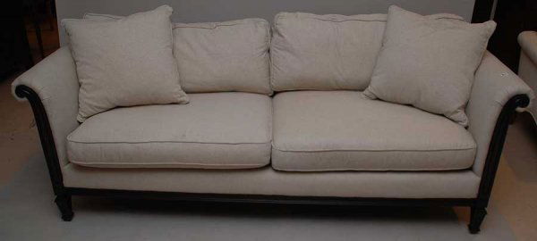 Beige linen sofa, Martha Stewart signature: Beige linen sofa, Martha Stewart signature
