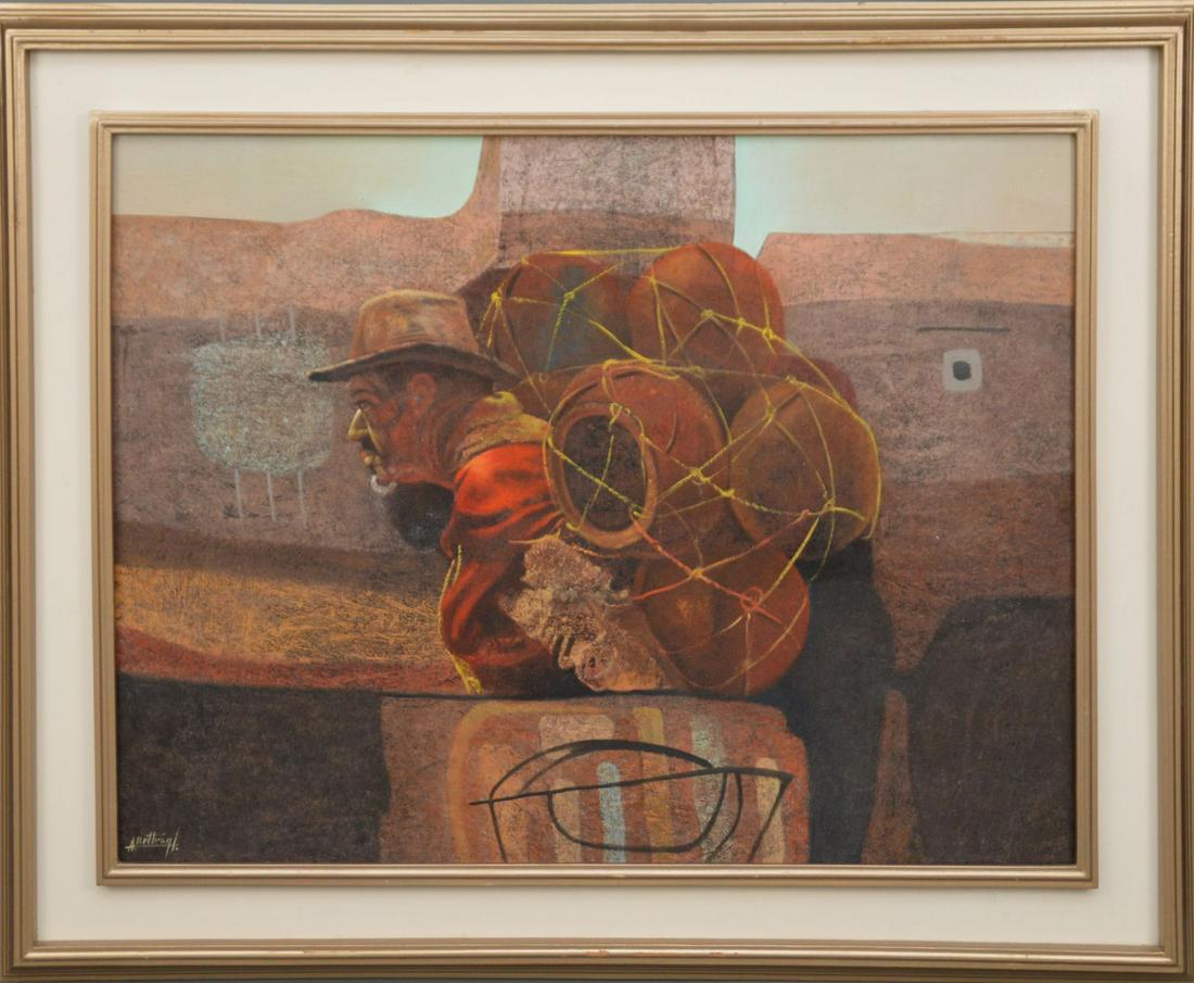 Alberto Beltran (Mexican, b. 1923) oil on canvas, (1 of 6)