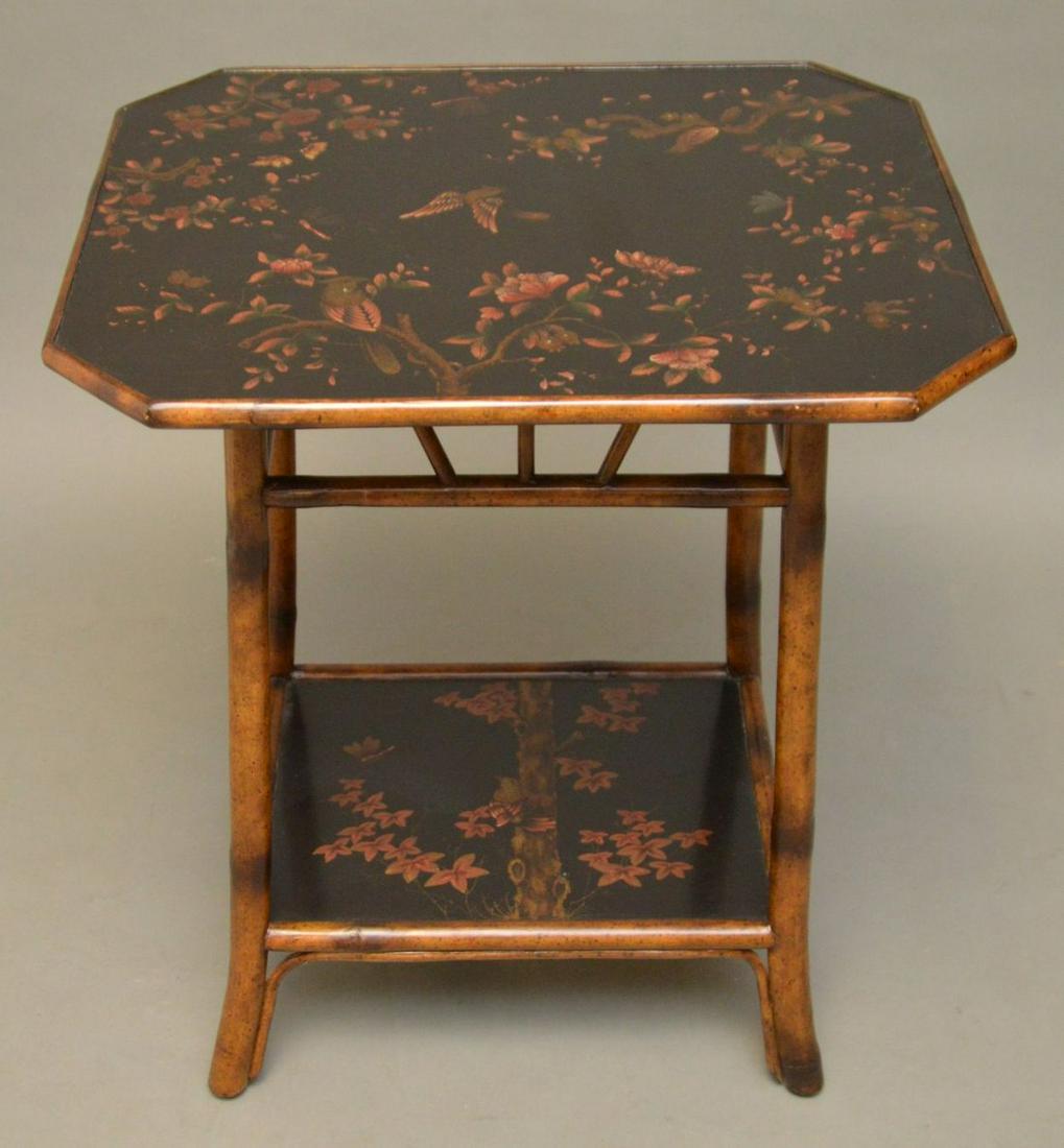 Theodore Alexander Rattan/Bamboo Side Table With (1 of 5)