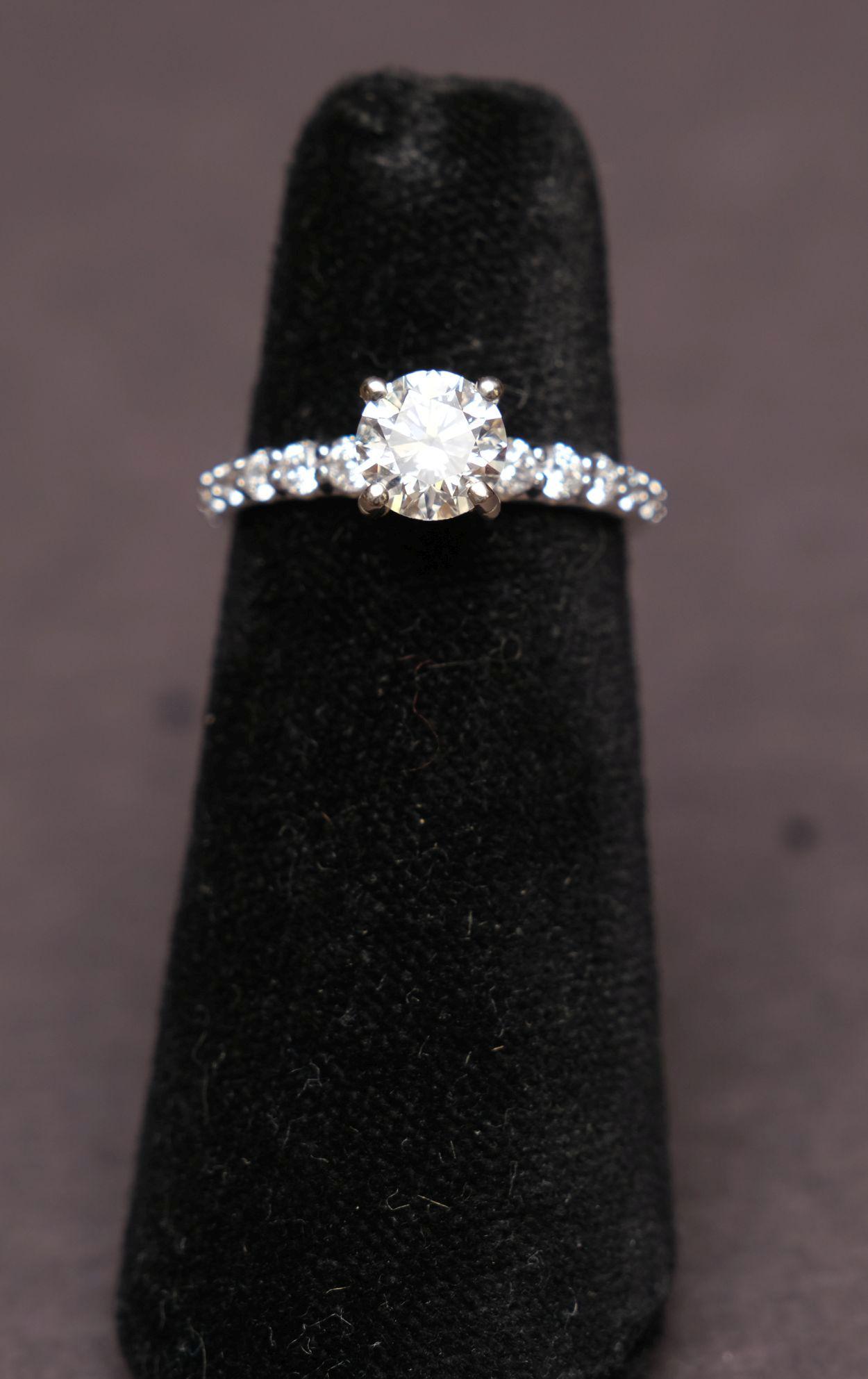 1.18 ct. (Center Stone) and 14 KT White Gold Diamond (1 of 4)