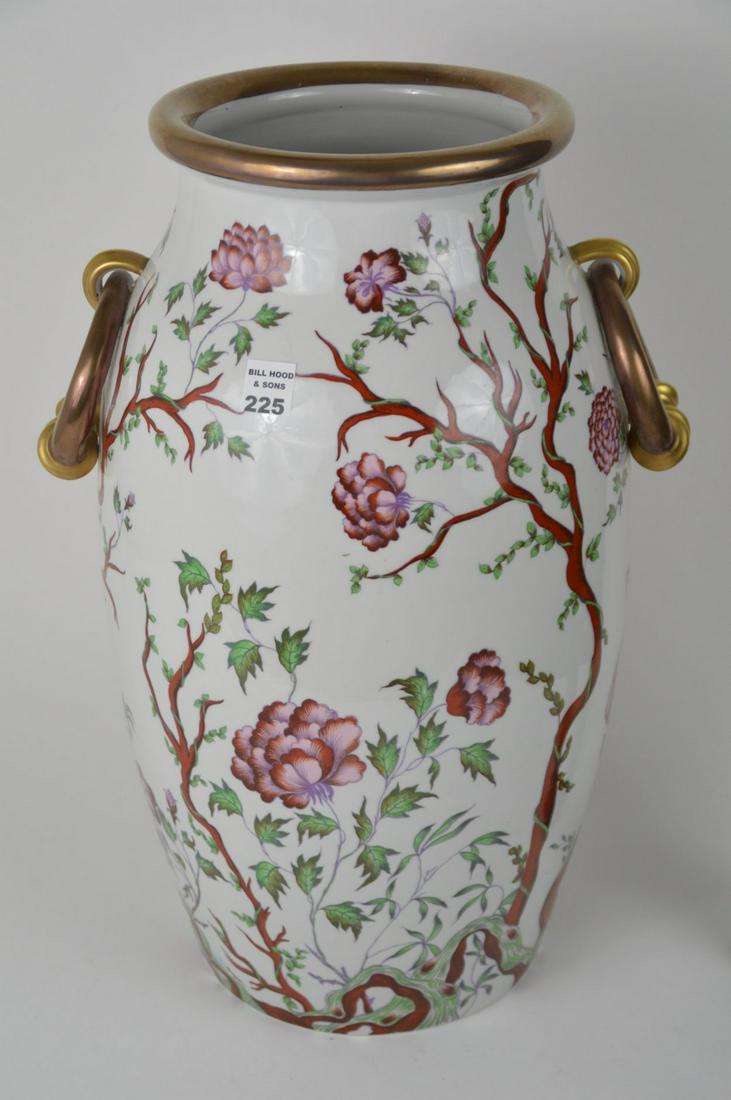 Italian Porcelain Umbrella Stand, Oriental Floral (1 of 7)