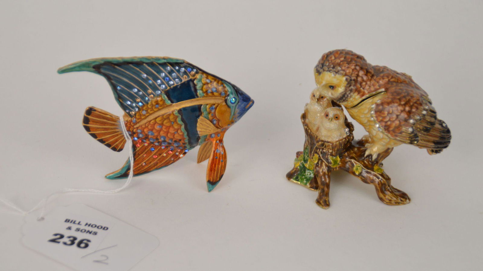 Jay Strongwater, Mother Owl with Babies Hinged Box (3" (1 of 5)