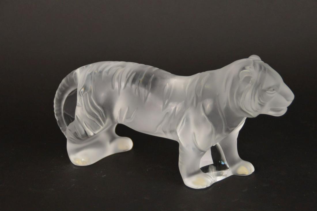 LALIQUE FRANCE LARGE STANDING BENGAL TIGER CRYSTAL (1 of 7)