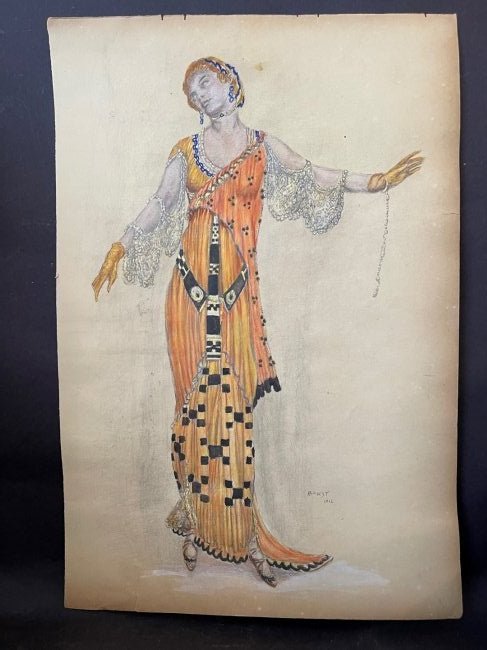 Leon Bakst Water-Color Costume Illustration (1 of 4)