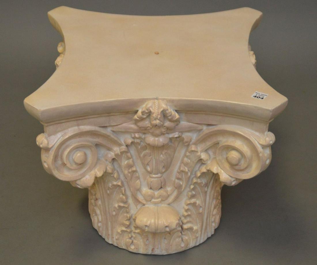 Pottery Pedestal / Table, "Capital" Form, 16"h x 18"w: Pottery Pedestal / Table, "Capital" Form, 16"h x 18"w