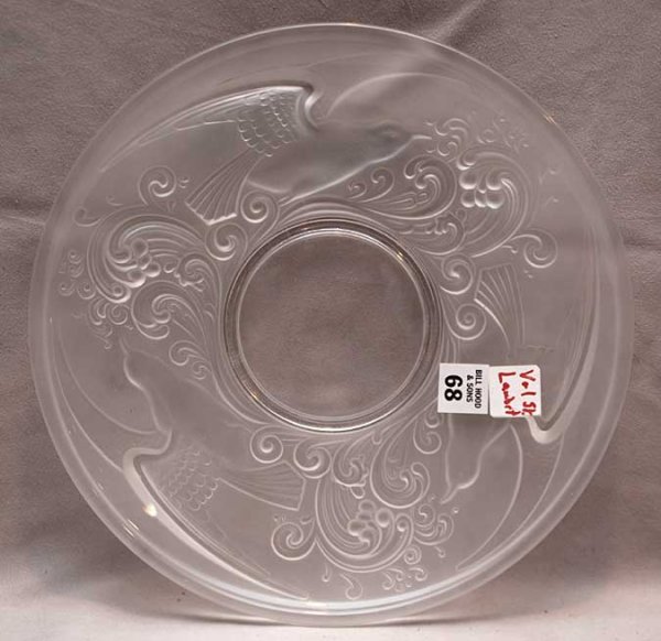 Val St. Lambert platter, 11 1/2"dia: Val St. Lambert platter, 11 1/2"dia