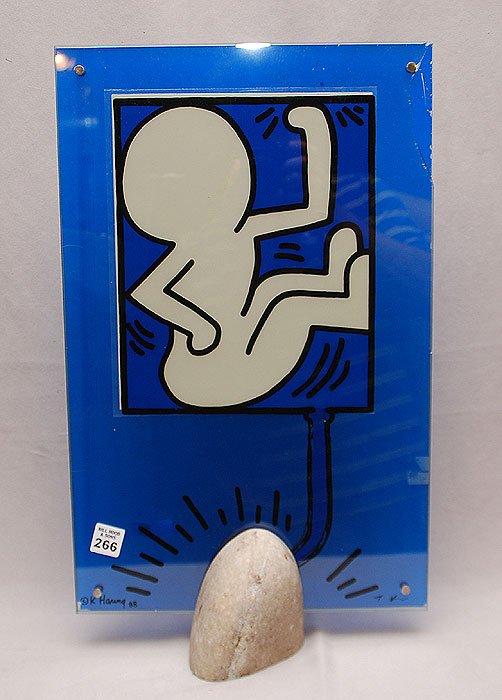 Keith Haring (New York 1958 - 1990) Glass light s
