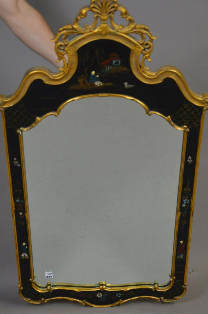 Chinoiserie and Giltwood Mirror Possibly FRIEDMAN (1 of 4)