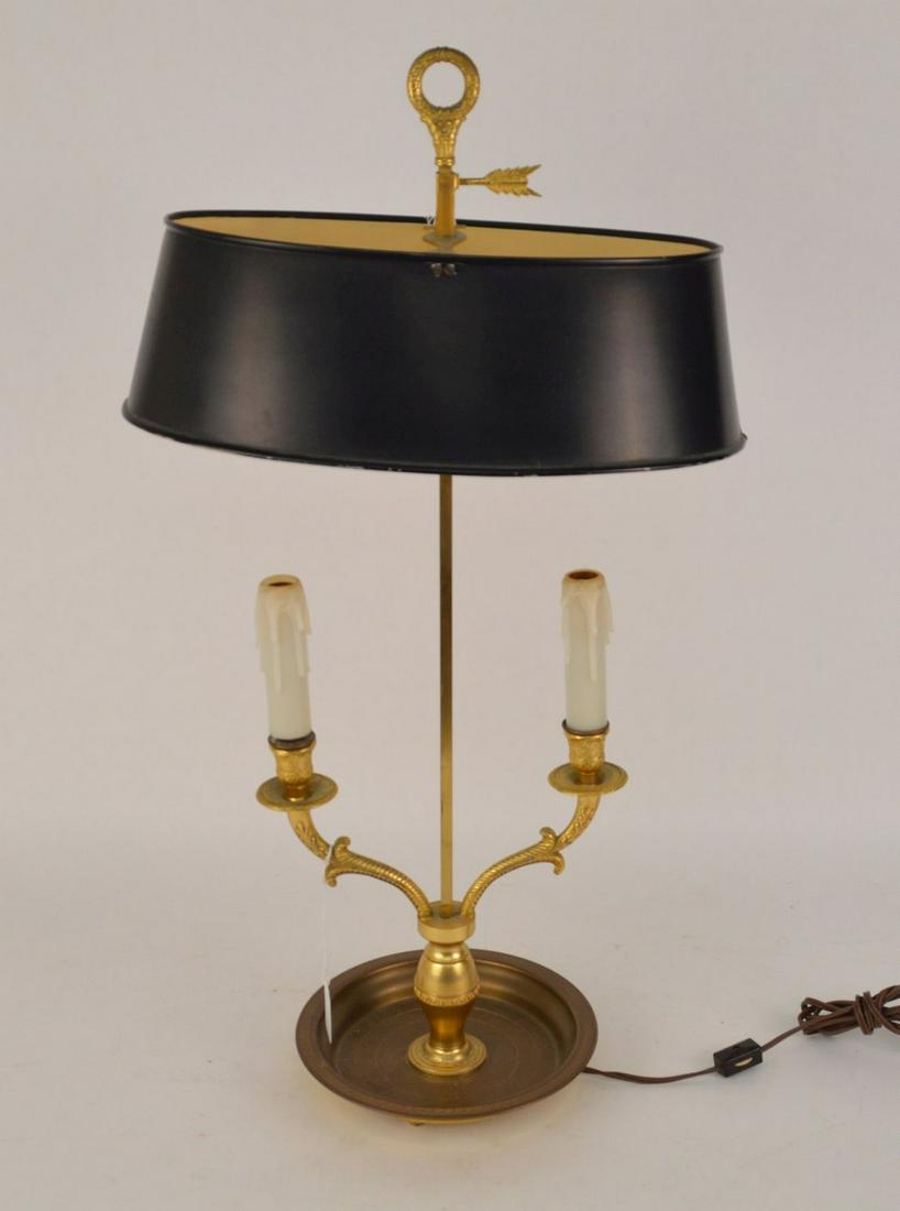 FRENCH BRONZE BOUILLOTEE LAMP - Gilt bronze two-light (1 of 4)