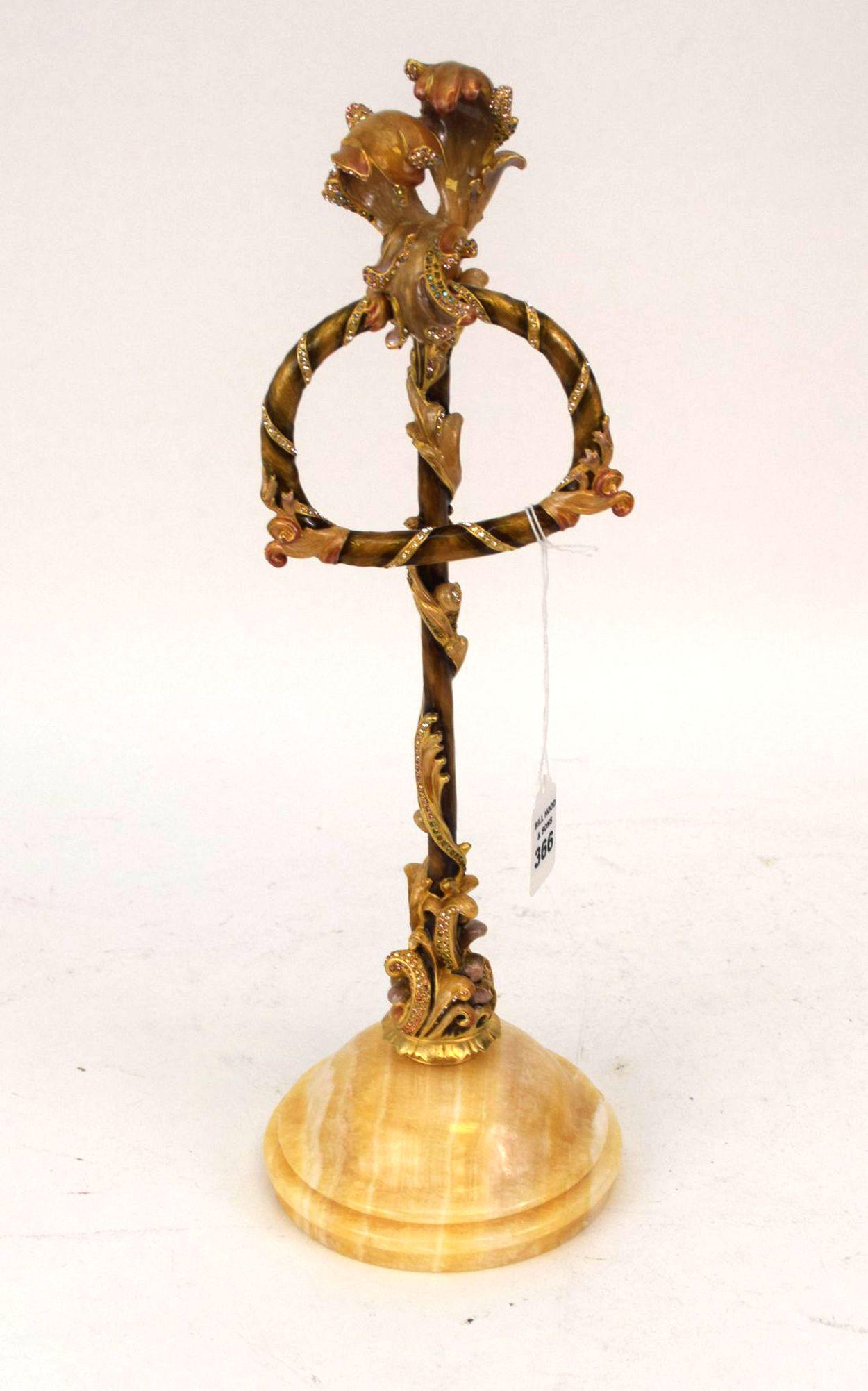 JAY STRONGWATER ARABESQUE TOWEL RING - Scrolled leaf (1 of 8)