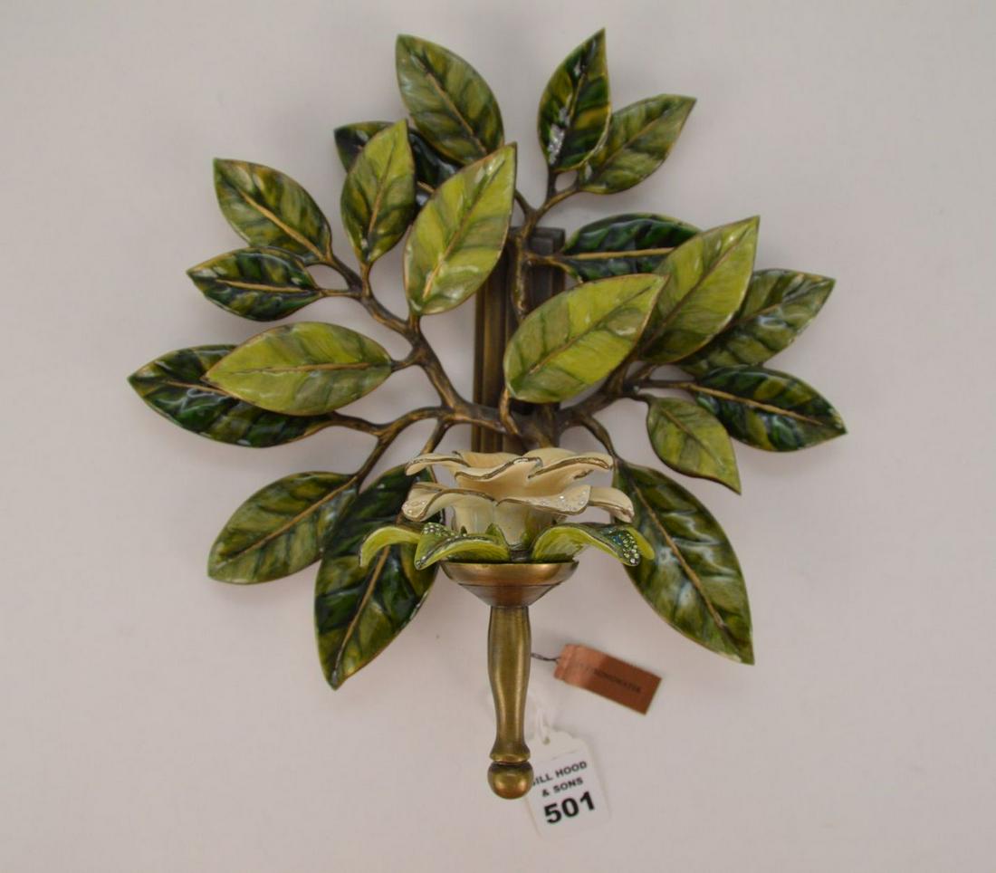 JAY STRONGWATER GARDENIA CANDLE WALL SCONCE - Jay (1 of 8)