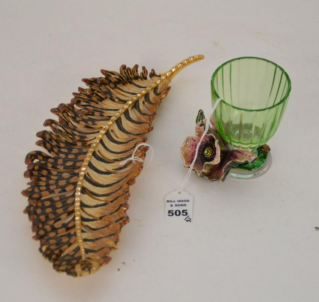 TWO JAY STRONGWATER ENAMEL & SWAROVSKI CRYSTAL ARTICLES (1 of 7)