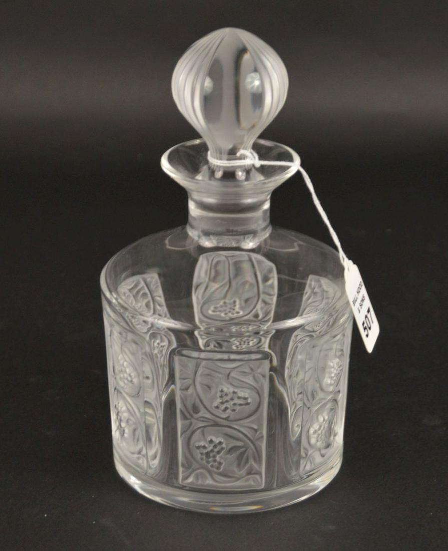 LALIQUE CRYSTAL GRAND MARNIER DECANTER WITH GRAPE MOTIF (1 of 2)