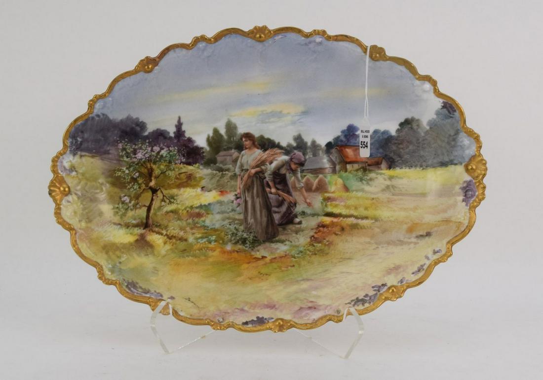 LIMOGES FRENCH PORCELAIN OVAL PLATTER - Large concave (1 of 4)