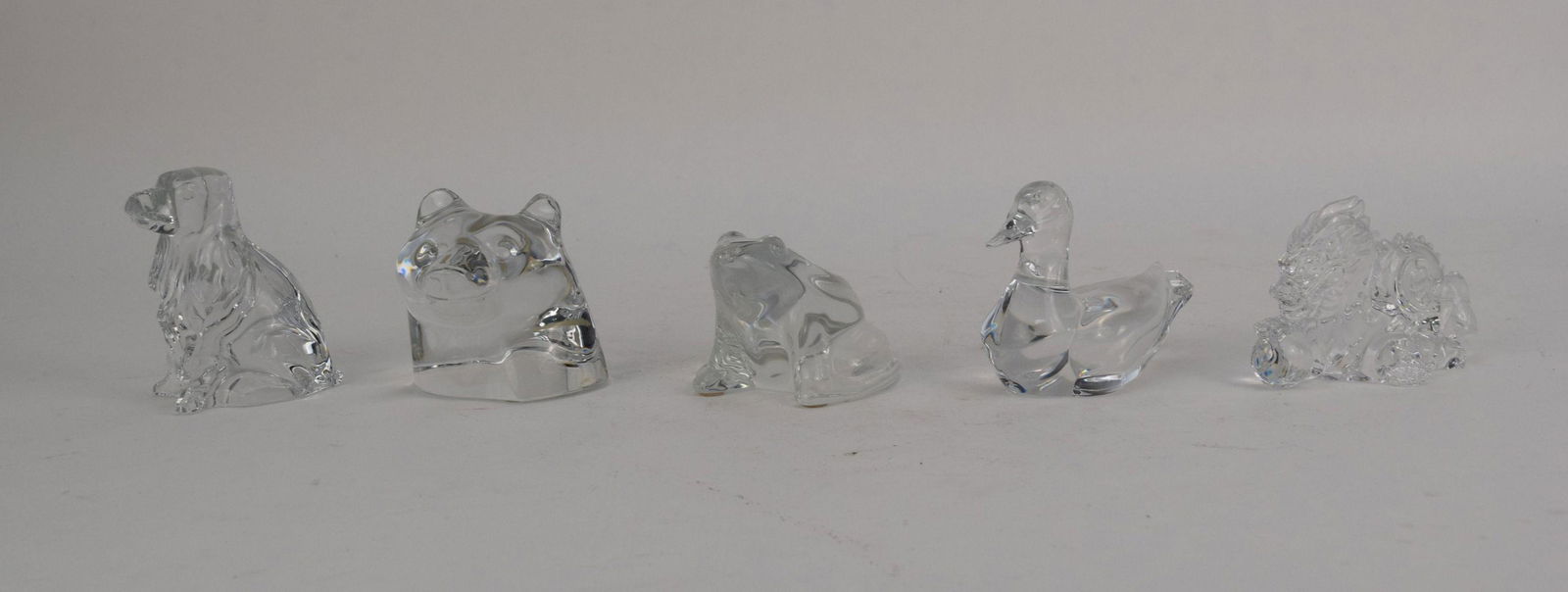 SIX BACCARAT FRENCH CRYSTAL ANIMAL FIGURES - Baccarat (1 of 6)