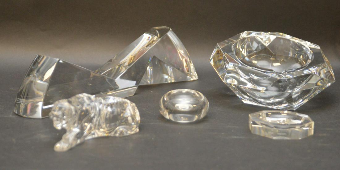 FIVE BACCARAT CRYSTAL ARTICLES - Baccarat France clear (1 of 9)