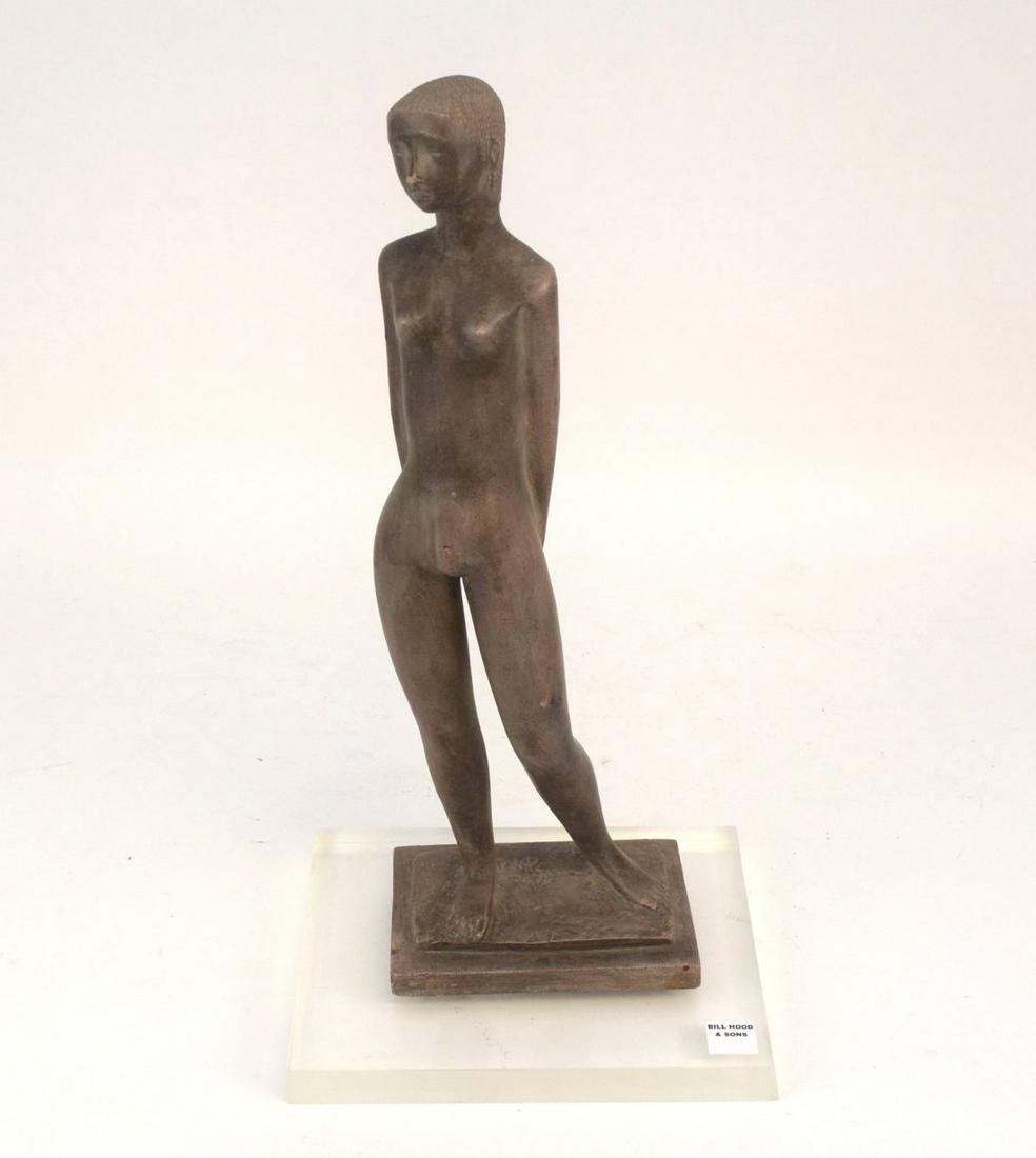 Mid-century Modern Nude Female Sculpture by Chuck: Mid-century Modern Nude Female Sculpture by Chuck Dodson