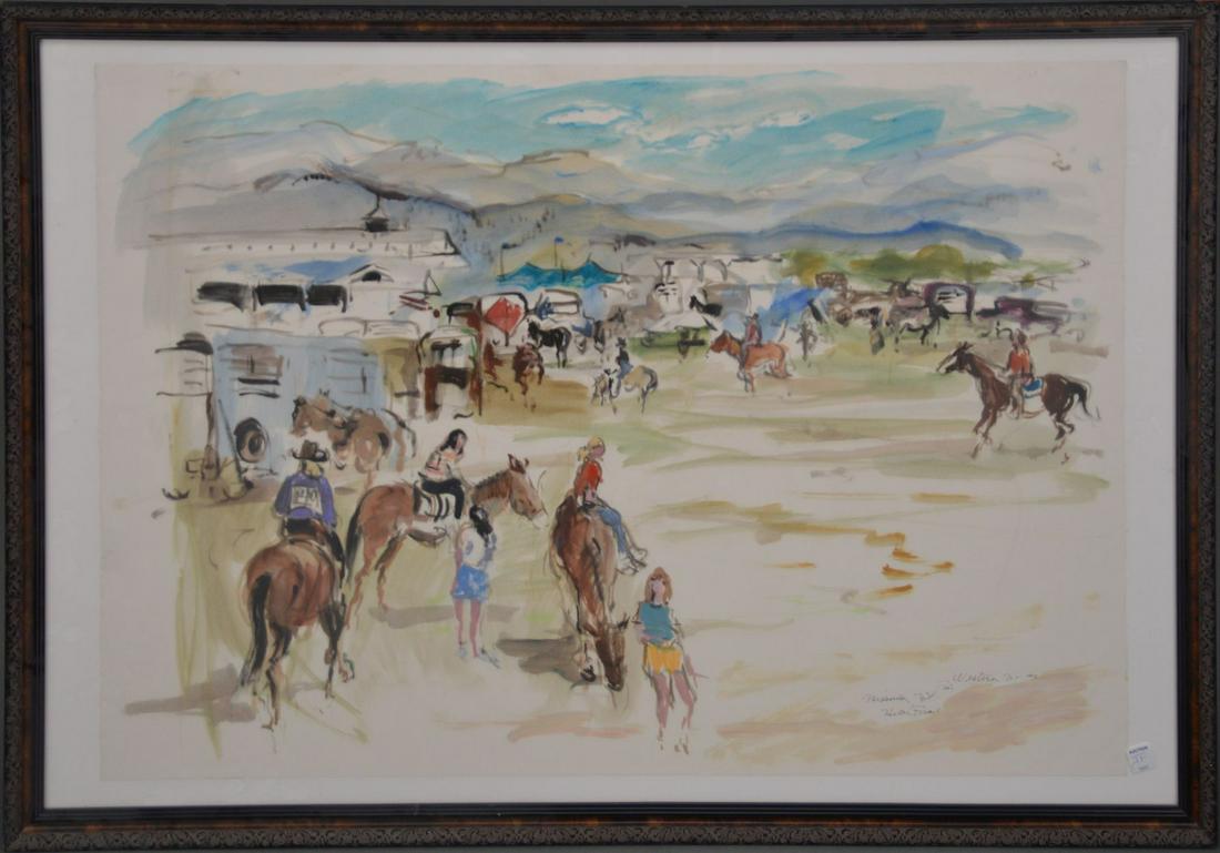 Helen Frank (American 1930 - ) Missoula Montana Horse (1 of 5)